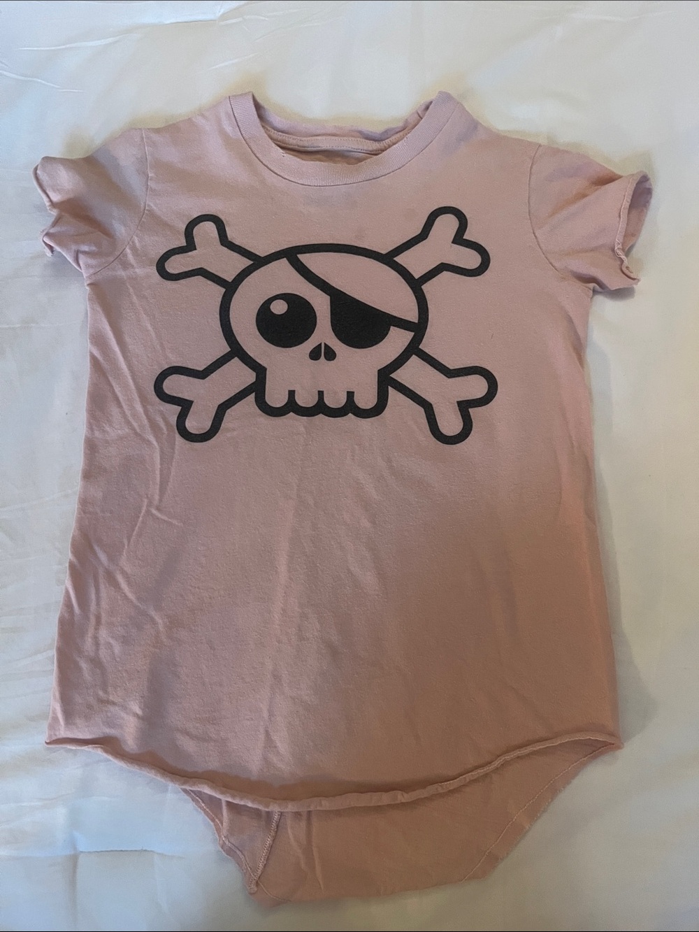 Psycho Bunny Pink Skull & Crossbones Kids Tee - size 2-3